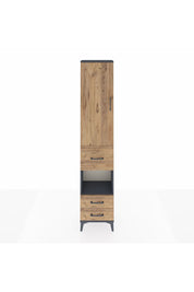 Arges Dolap 3 Raflı 3 Çekmeceli Tek Askılı 44x30x221 Antrasit-Çam