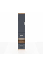 Arges Dolap 3 Raflı 3 Çekmeceli Tek Askılı 44x30x221 Çam-Antrasit