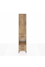 Arges Dolap 3 Raflı 3 Çekmeceli Tek Askılı 44x30x221 Çam-Çam