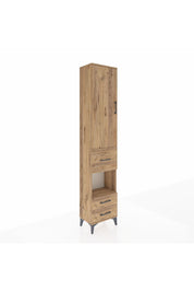 Arges Dolap 3 Raflı 3 Çekmeceli Tek Askılı 44x30x221 Çam-Çam