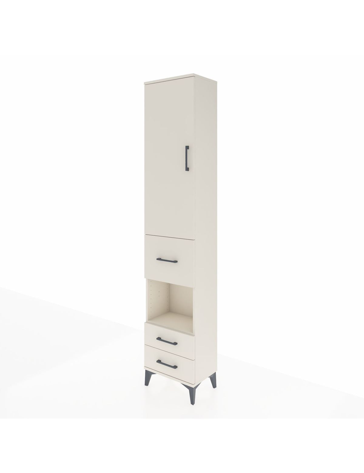 Arges Dolap 4 Raflı 3 Çekmeceli Tek Kapaklı 44x30x221 - S28M160V1A