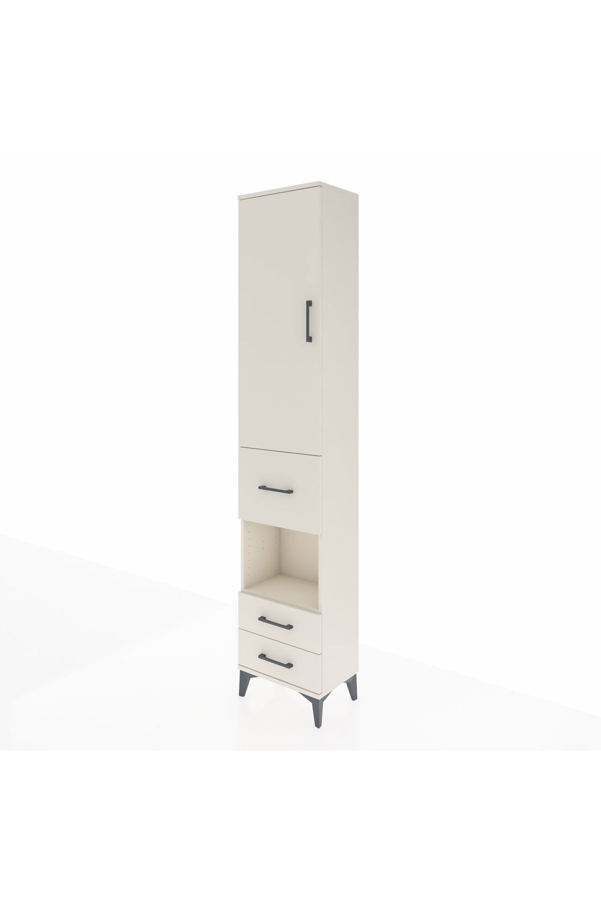 Arges Dolap 4 Raflı 3 Çekmeceli Tek Kapaklı 44x30x221 Aytaşı-Aytaşı