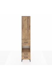 Arges Dolap 4 Raflı 3 Çekmeceli Tek Kapaklı 44x30x221 Çam-Çam