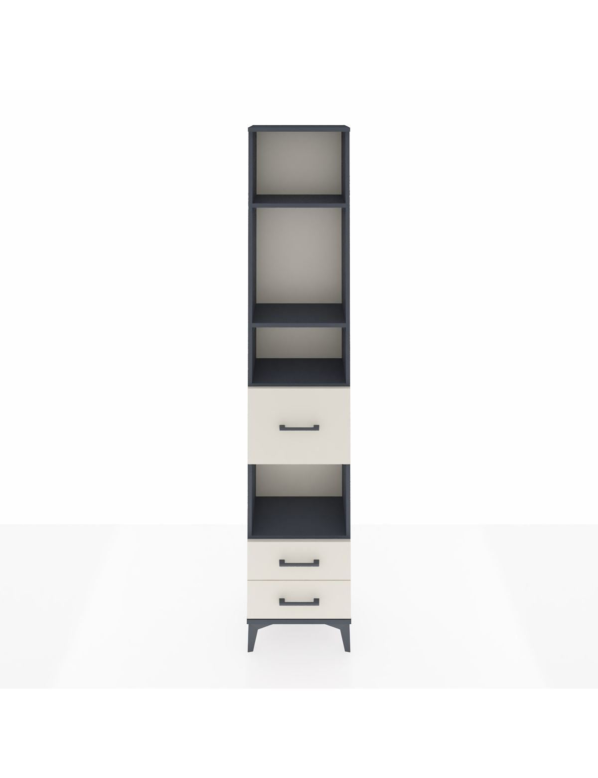 Arges Dolap 4 Raflı 3 Çekmeceli 44x30x221 Antrasit-Aytaşı