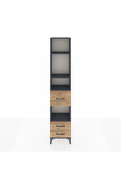 Arges Dolap 4 Raflı 3 Çekmeceli 44x30x221 Antrasit-Çam