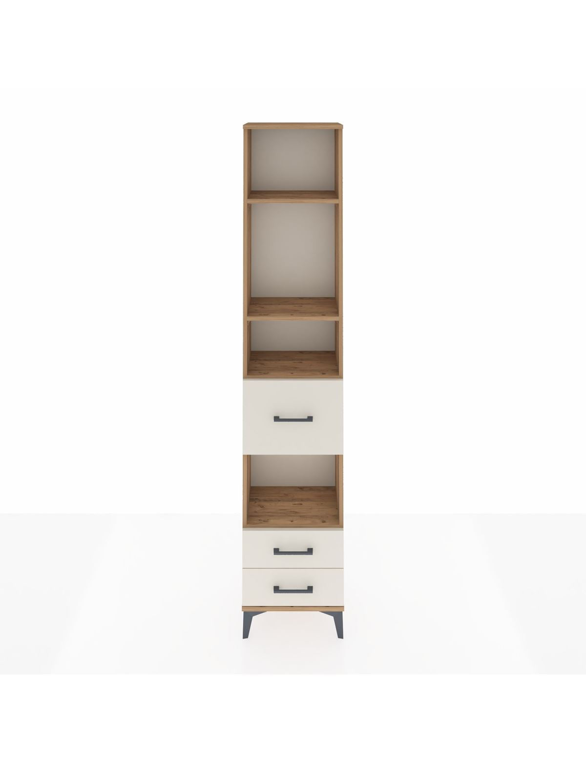 Arges Dolap 4 Raflı 3 Çekmeceli 44x30x221 Çam-Aytaşı