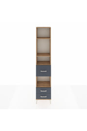 Arges Dolap 4 Raflı 3 Çekmeceli 44x30x221 Çam-Antrasit