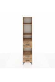 Arges Dolap 4 Raflı 3 Çekmeceli 44x30x221 Çam-Çam