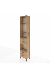 Arges Dolap 4 Raflı 3 Çekmeceli 44x30x221 Çam-Çam