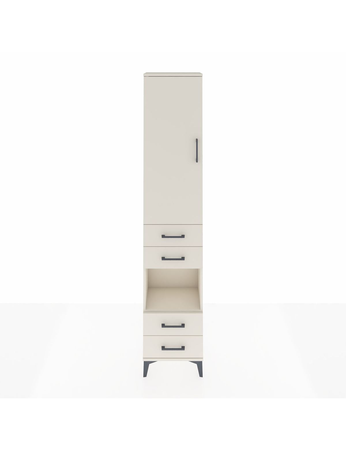 Arges Dolap 3 Raflı 4 Çekmeceli Tek Askılı 44x30x221 Aytaşı-Aytaşı