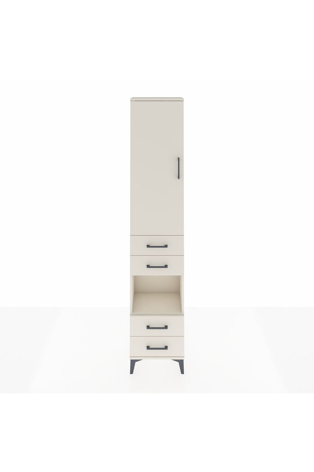 Arges Dolap 3 Raflı 4 Çekmeceli Tek Askılı 44x30x221 Aytaşı-Aytaşı