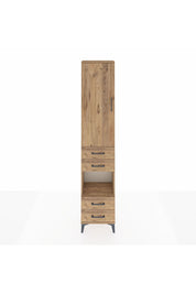 Arges Dolap 3 Raflı 4 Çekmeceli Tek Askılı 44x30x221 Çam-Çam