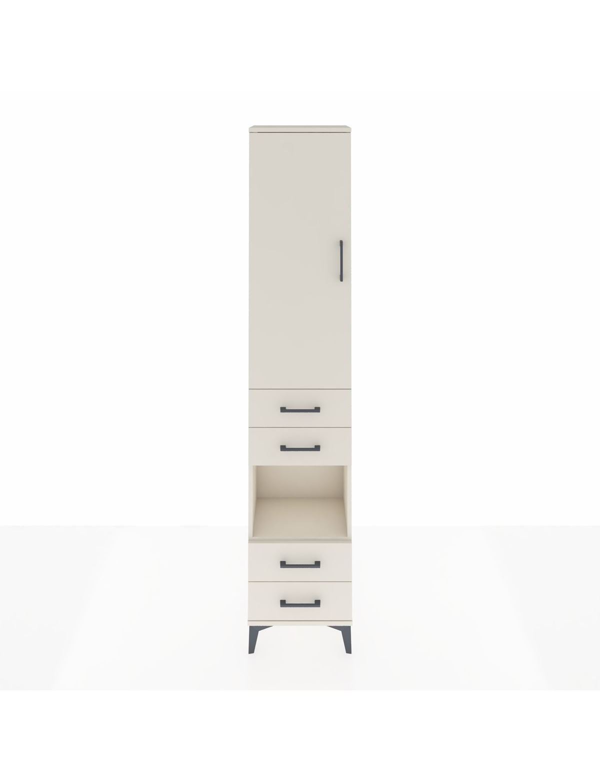 Arges Dolap 4 Raflı 4 Çekmeceli Tek Kapaklı 44x30x221 Aytaşı-Aytaşı