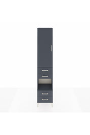 Arges Dolap 4 Raflı 4 Çekmeceli Tek Kapaklı 44x30x221 Antrasit-Antrasit