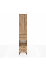 Arges Dolap 4 Raflı 4 Çekmeceli Tek Kapaklı 44x30x221 Çam-Çam