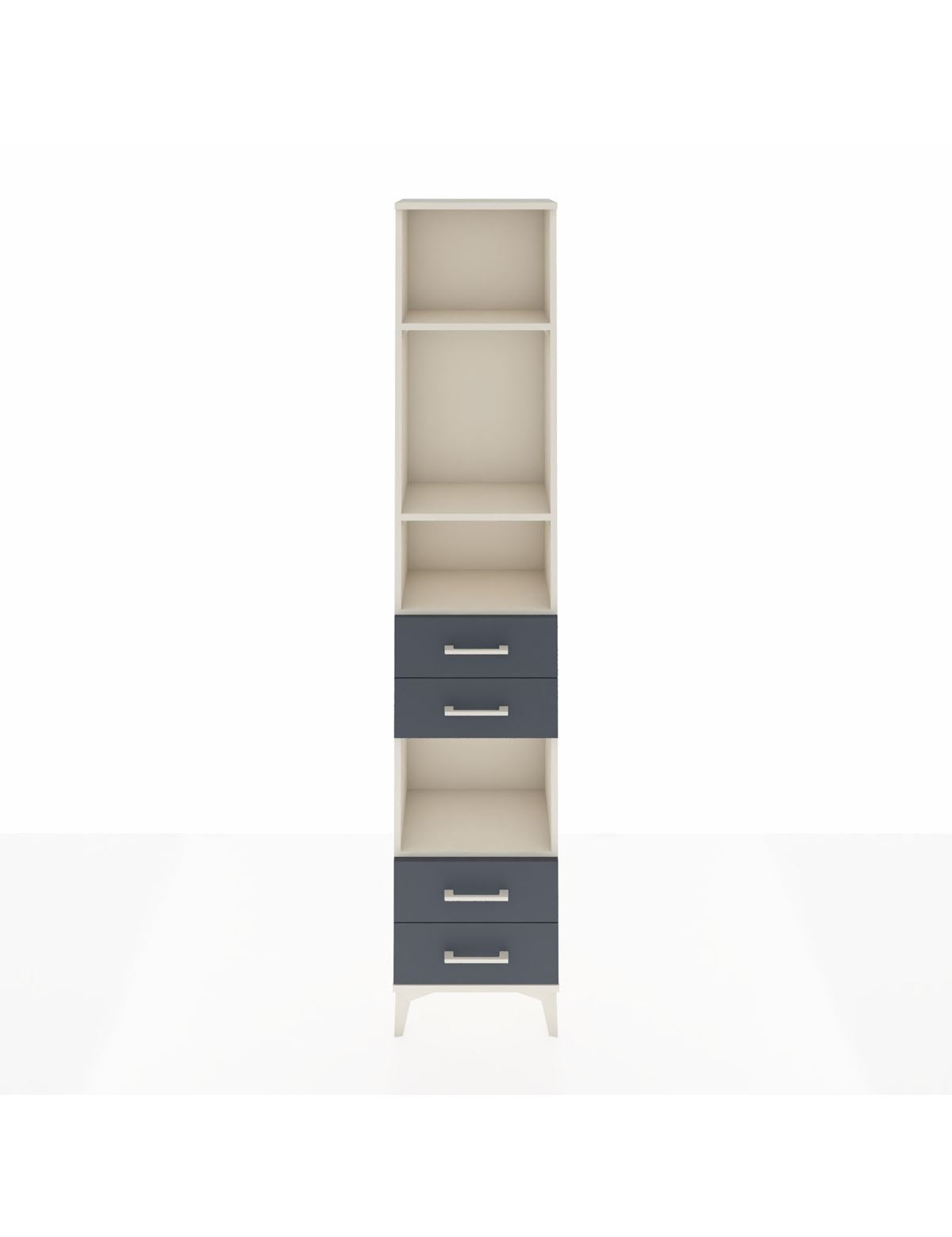 Arges Dolap 4 Raflı 4 Çekmeceli 44x30x221 Aytaşı-Antrasit