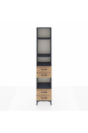 Arges Dolap 4 Raflı 4 Çekmeceli 44x30x221 Antrasit-Çam