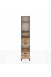 Arges Dolap 4 Raflı 4 Çekmeceli 44x30x221 Çam-Çam