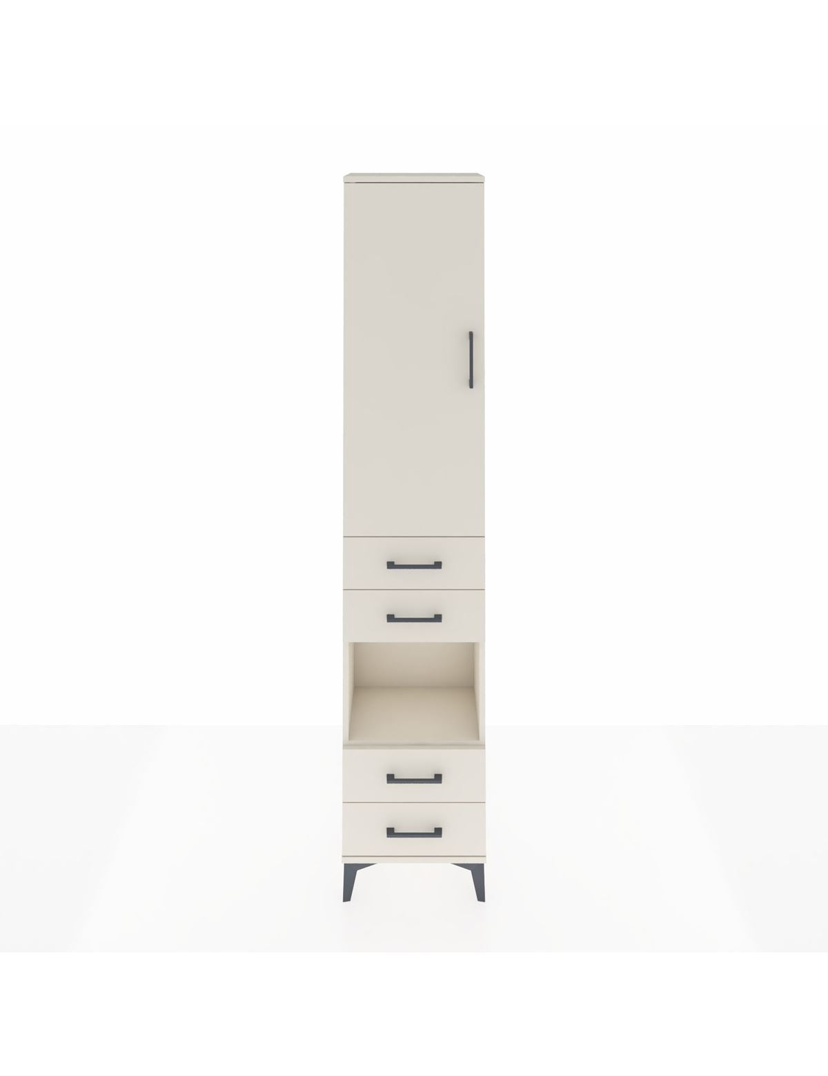 Arges Dolap 3 Raflı 4 Çekmeceli Tek Askılı 44x30x221 Aytaşı-Aytaşı