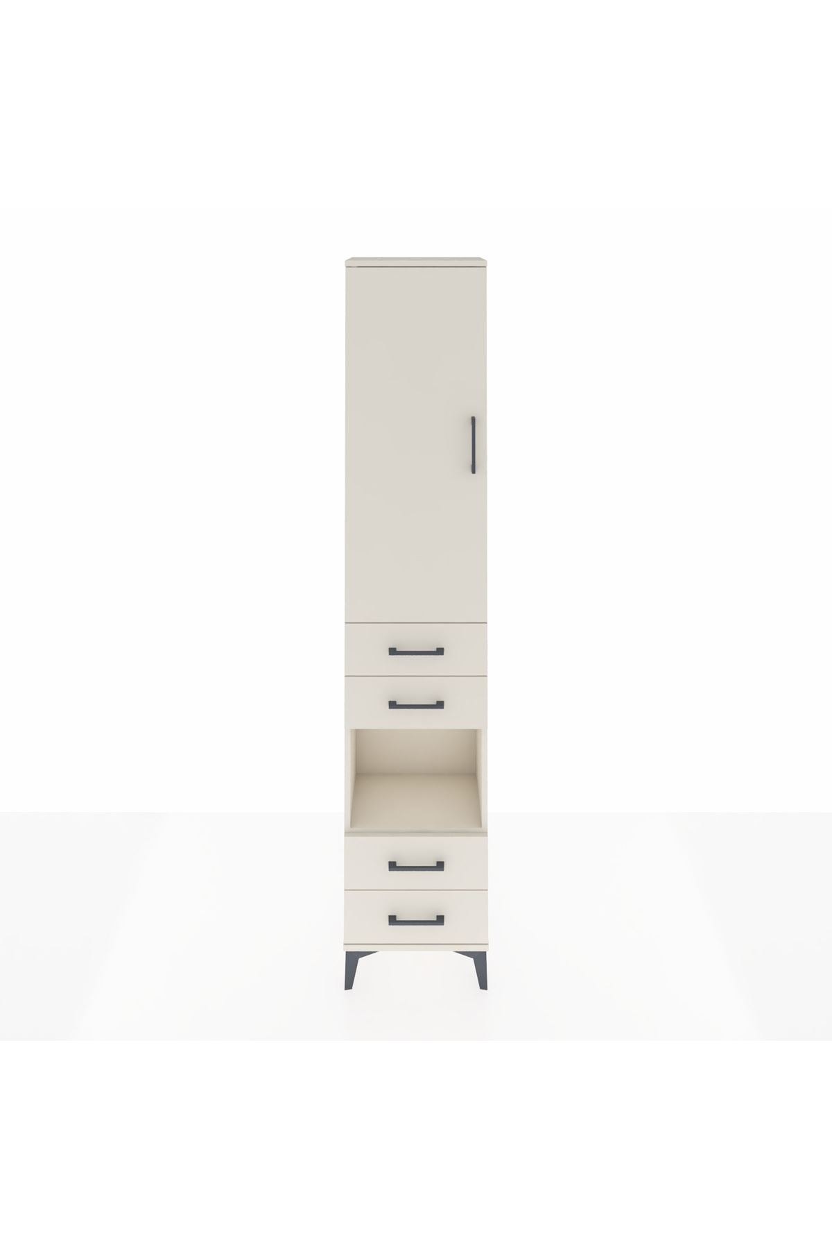 Arges Dolap 3 Raflı 4 Çekmeceli Tek Askılı 44x30x221 Aytaşı-Aytaşı