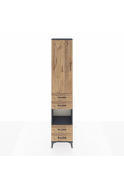 Arges Dolap 3 Raflı 4 Çekmeceli Tek Askılı 44x30x221 Antrasit-Çam