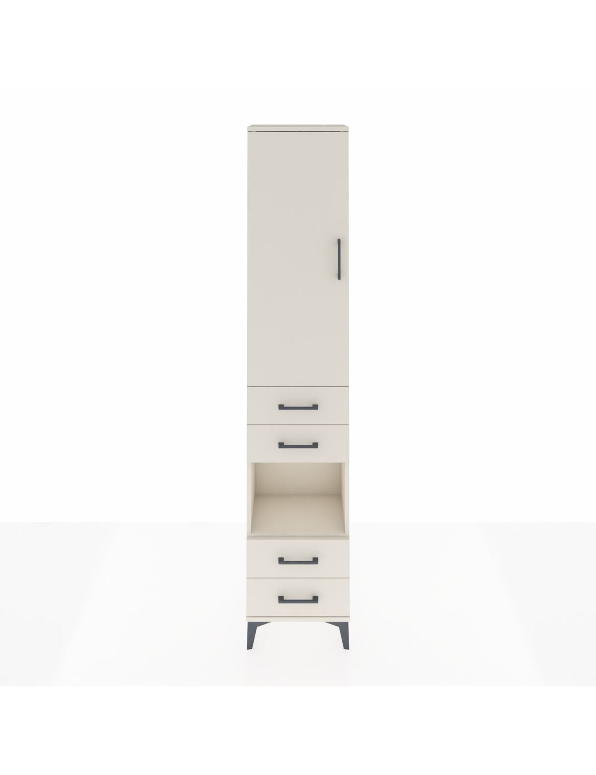 Arges Dolap 4 Raflı 4 Çekmeceli Tek Kapaklı 44x30x221 Aytaşı-Aytaşı