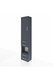 Arges Dolap 4 Raflı 4 Çekmeceli Tek Kapaklı 44x30x221 Antrasit-Antrasit