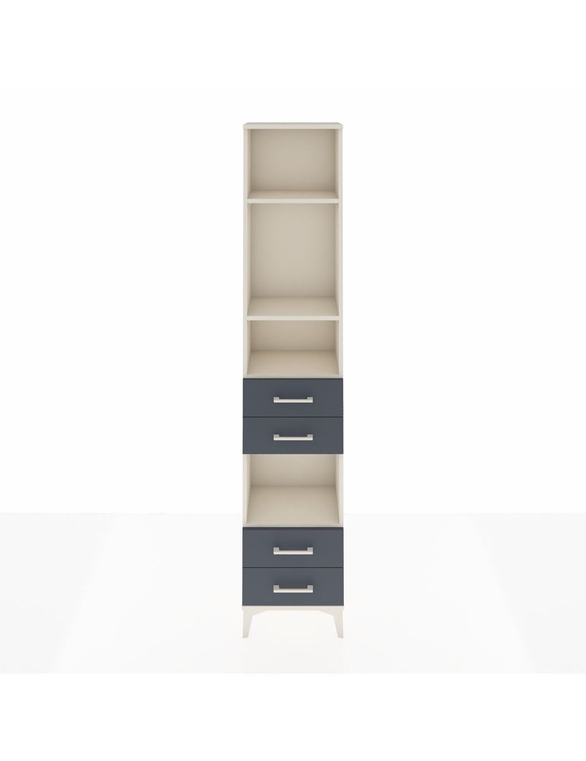 Arges Dolap 4 Raflı 4 Çekmeceli 44x30x221 Aytaşı-Antrasit