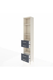 Arges Dolap 4 Raflı 4 Çekmeceli 44x30x221 Aytaşı-Antrasit