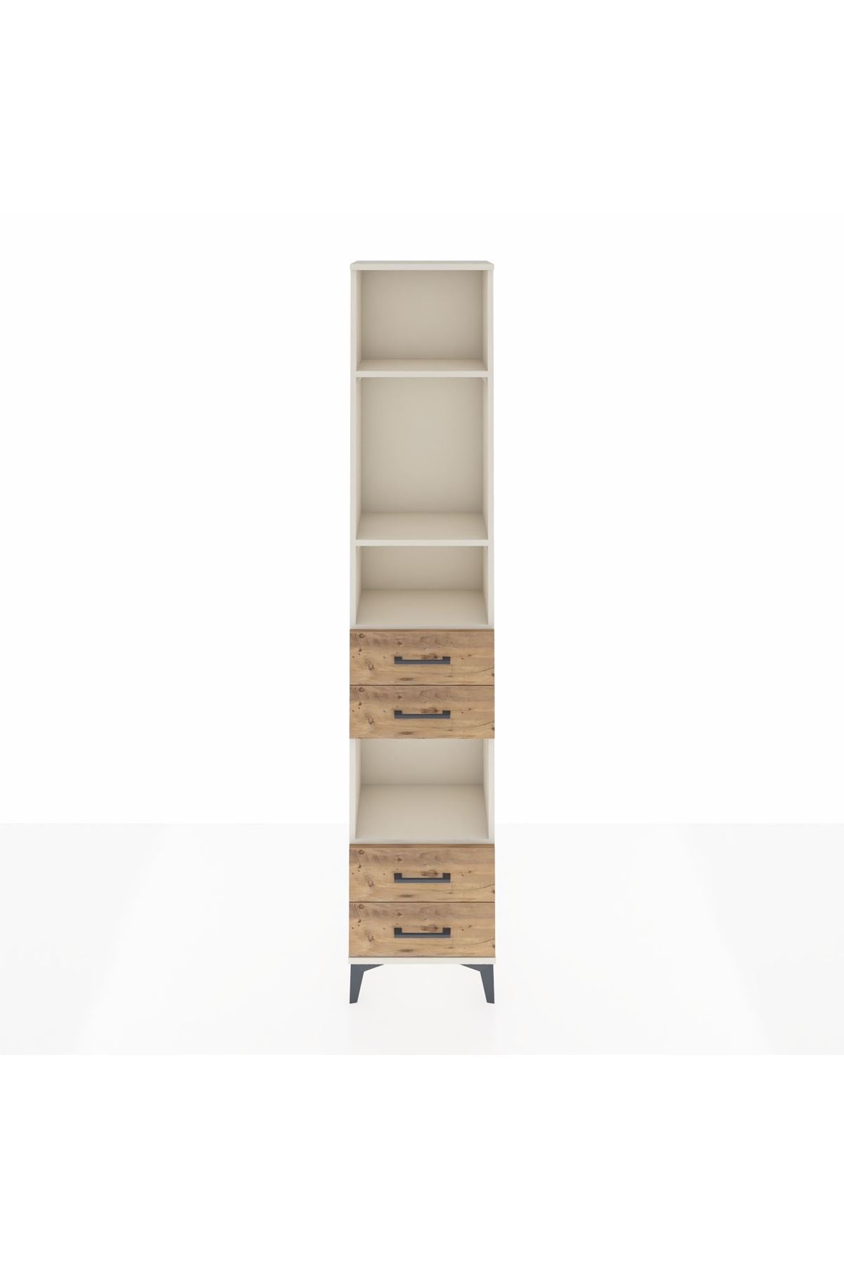 Arges Dolap 4 Raflı 4 Çekmeceli 44x30x221 Aytaşı-Çam