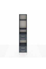 Arges Dolap 4 Raflı 4 Çekmeceli 44x30x221 Antrasit-Antrasit