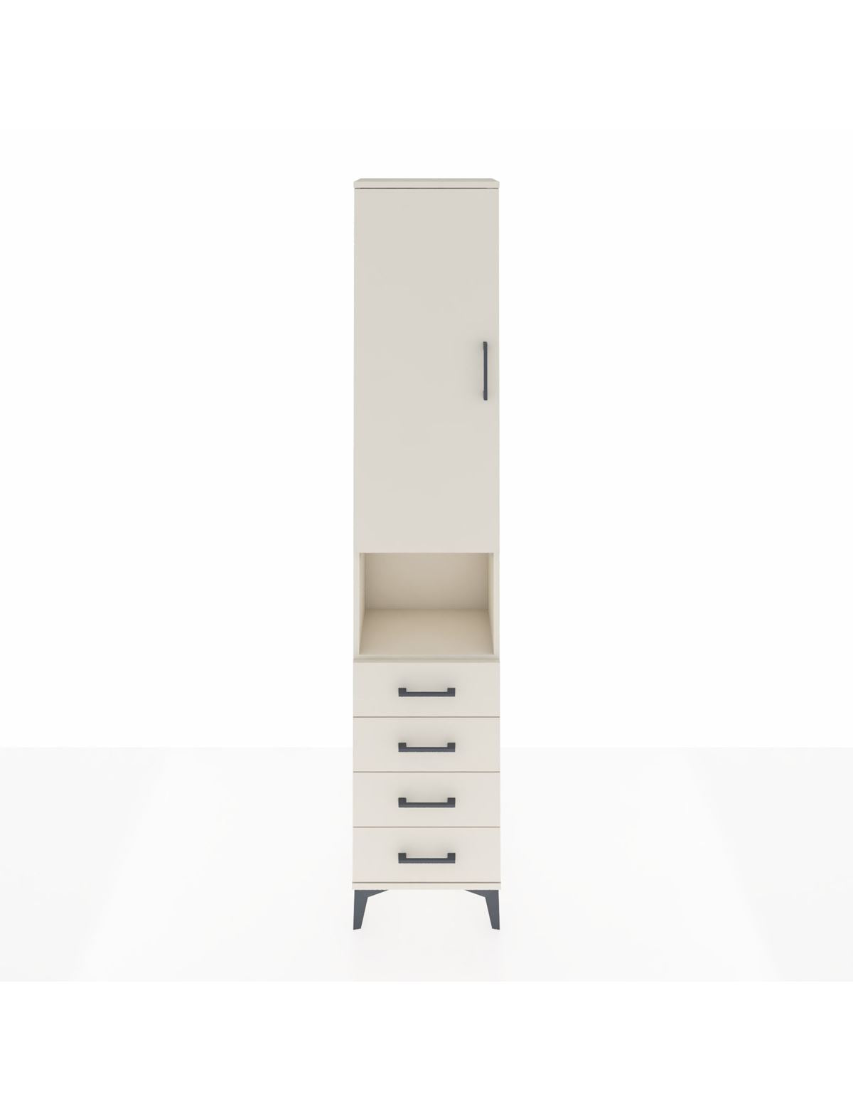 Arges Dolap 3 Raflı 4 Çekmeceli Tek Askılı 44x30x221 Aytaşı-Aytaşı