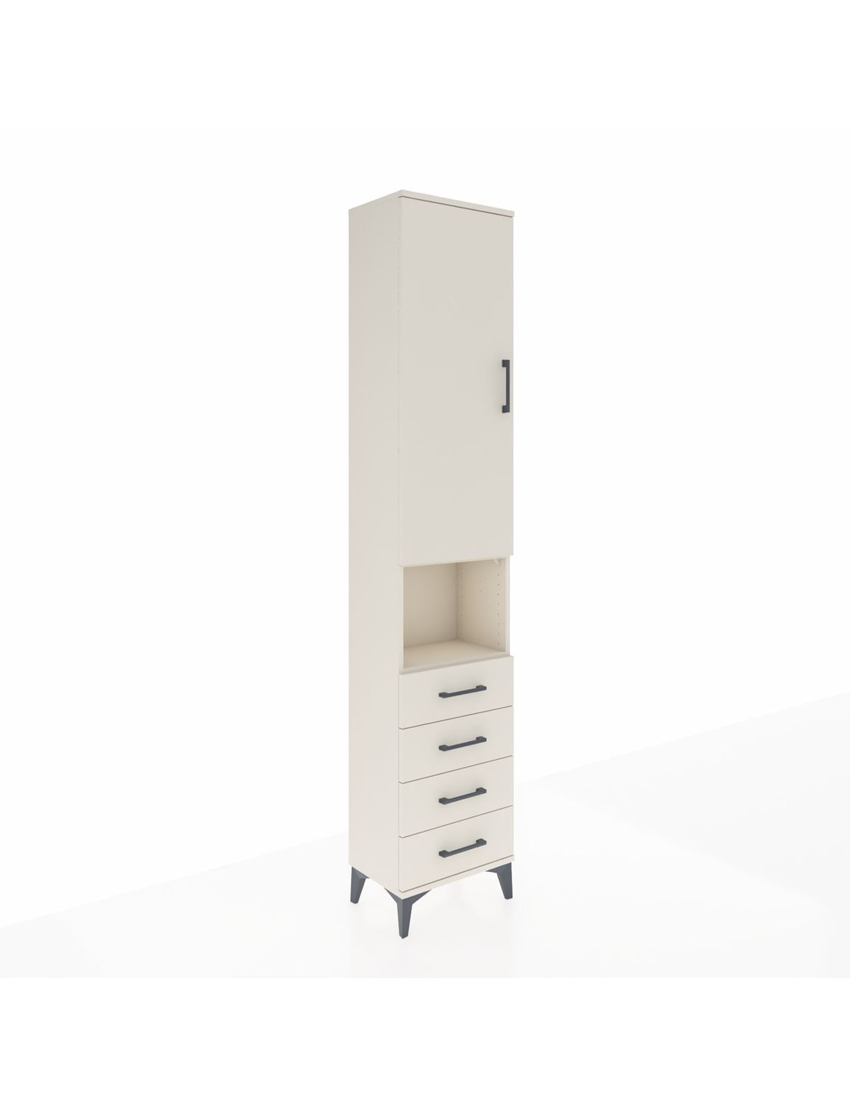 Arges Dolap 3 Raflı 4 Çekmeceli Tek Askılı 44x30x221 Aytaşı-Aytaşı