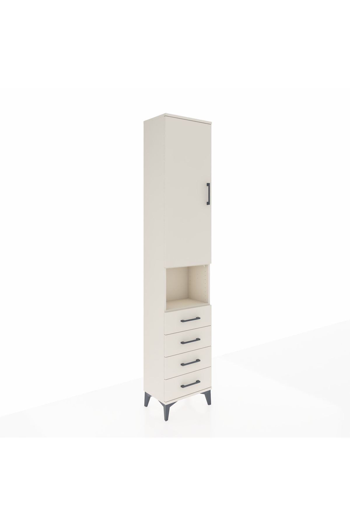 Arges Dolap 3 Raflı 4 Çekmeceli Tek Askılı 44x30x221 - S28M168V1A