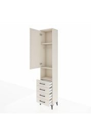 Arges Dolap 3 Raflı 4 Çekmeceli Tek Askılı 44x30x221 - S28M168V1A