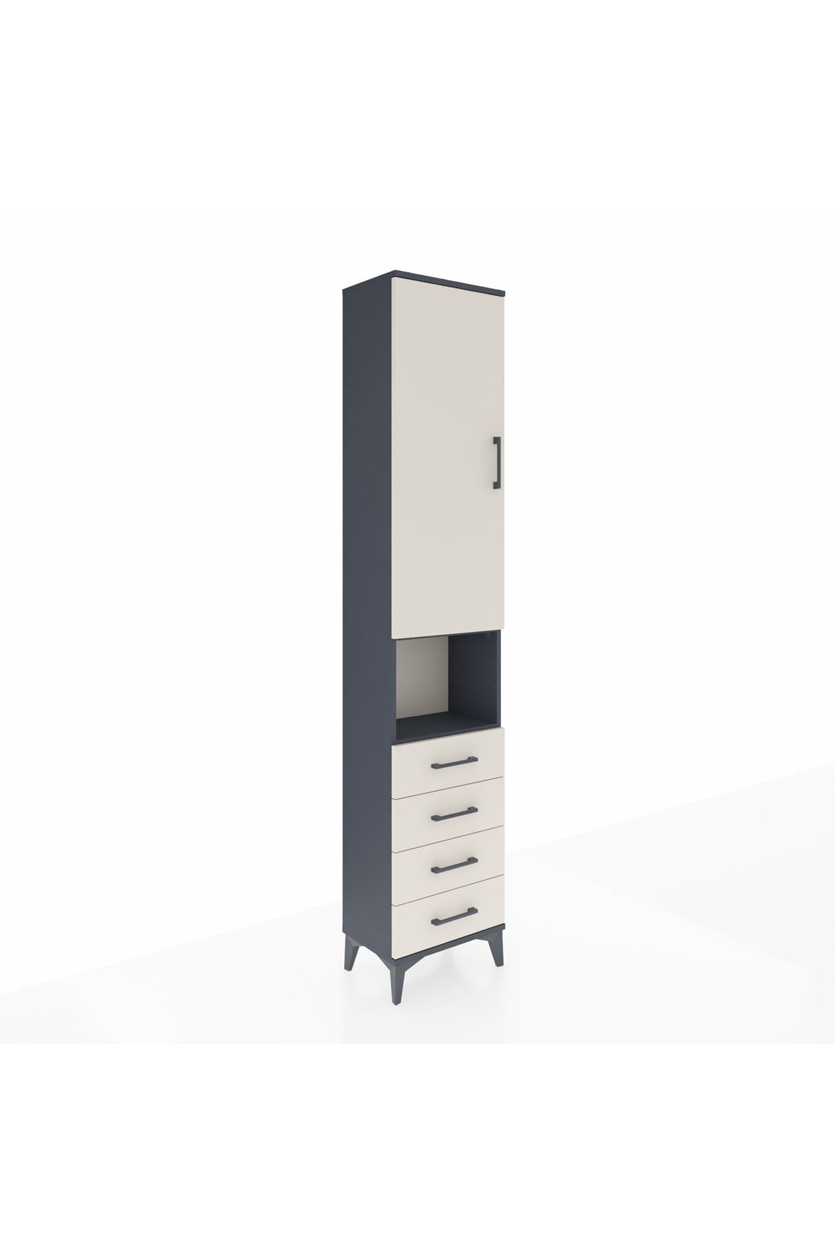 Arges Dolap 3 Raflı 4 Çekmeceli Tek Askılı 44x30x221 - S28M168V4A