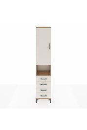 Arges Dolap 3 Raflı 4 Çekmeceli Tek Askılı 44x30x221 Çam-Aytaşı