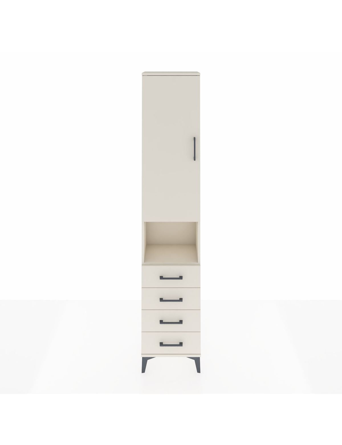 Arges Dolap 4 Raflı 4 Çekmeceli Tek Kapaklı 44x30x221 Aytaşı-Aytaşı