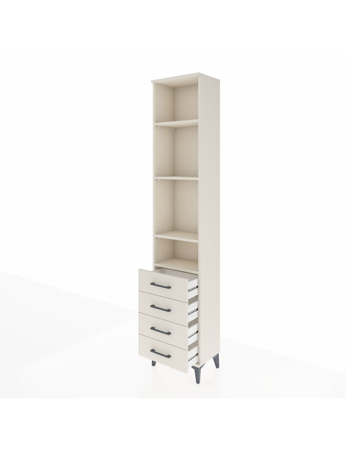 Arges Dolap 4 Raflı 4 Çekmeceli 44x30x221 - S28M170V1A