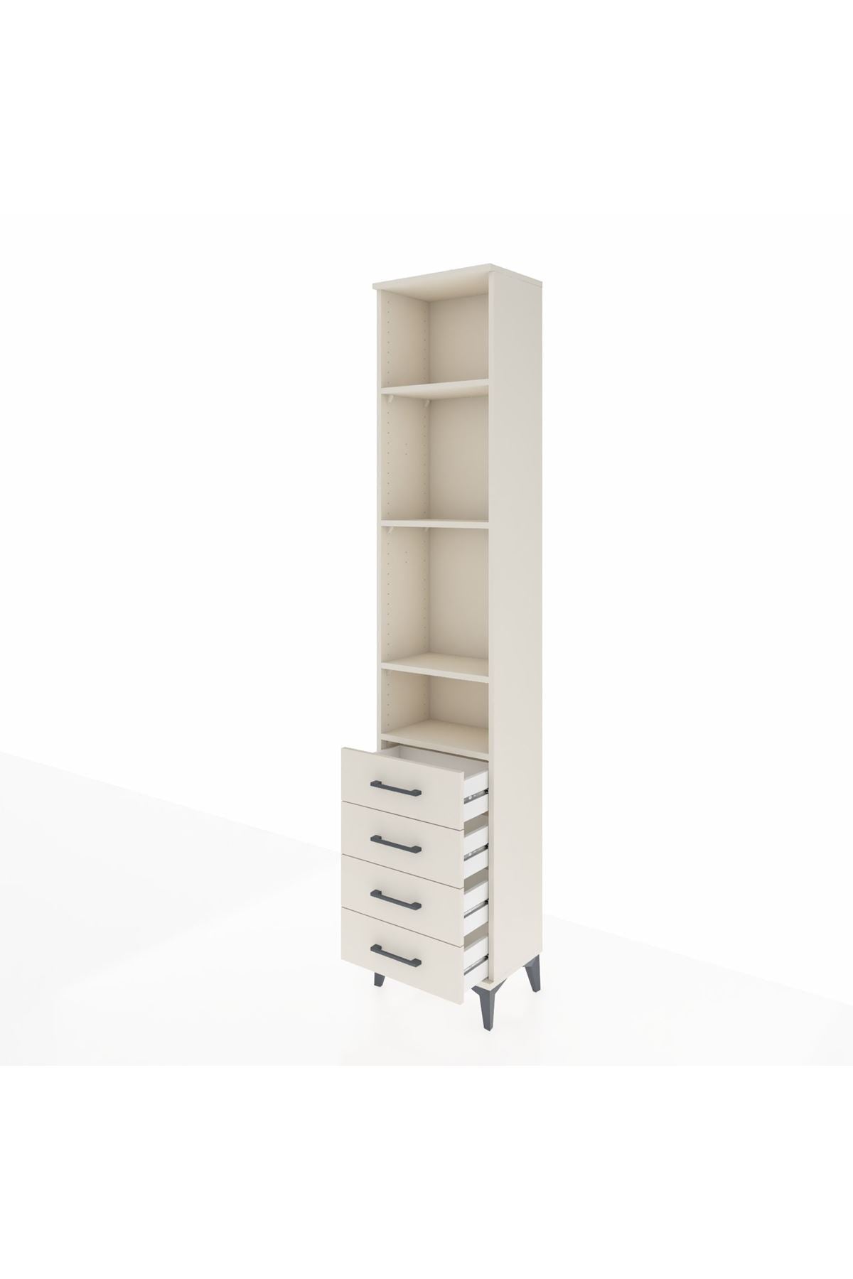 Arges Dolap 4 Raflı 4 Çekmeceli 44x30x221 Aytaşı-Aytaşı