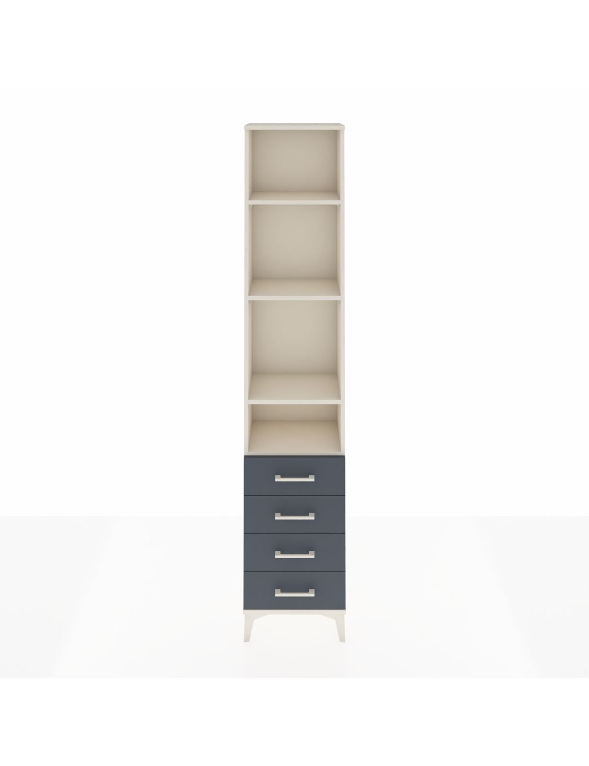 Arges Dolap 4 Raflı 4 Çekmeceli 44x30x221 Aytaşı-Antrasit