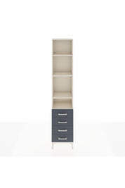 Arges Dolap 4 Raflı 4 Çekmeceli 44x30x221 Aytaşı-Antrasit