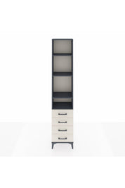 Arges Dolap 4 Raflı 4 Çekmeceli 44x30x221 Antrasit-Aytaşı