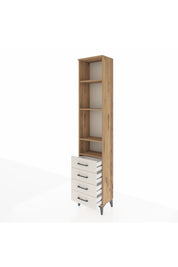 Arges Dolap 4 Raflı 4 Çekmeceli 44x30x221 Çam-Aytaşı