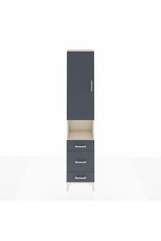 Arges Dolap 3 Raflı 3 Çekmeceli Tek Askılı 44x30x221 Aytaşı-Antrasit