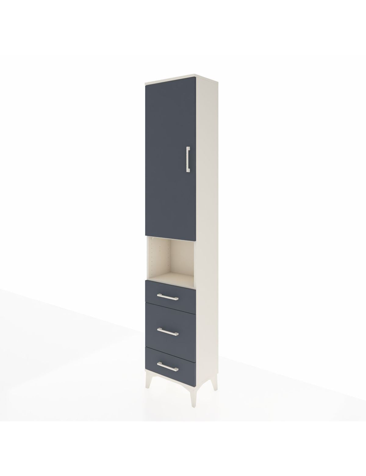 Arges Dolap 3 Raflı 3 Çekmeceli Tek Askılı 44x30x221 - S28M171V2A