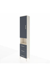 Arges Dolap 3 Raflı 3 Çekmeceli Tek Askılı 44x30x221 Aytaşı-Antrasit