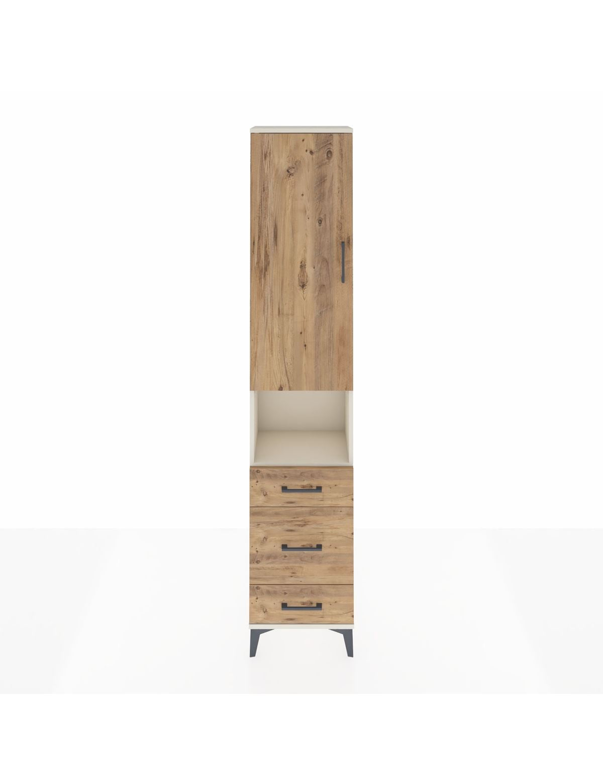 Arges Dolap 3 Raflı 3 Çekmeceli Tek Askılı 44x30x221 Aytaşı-Çam