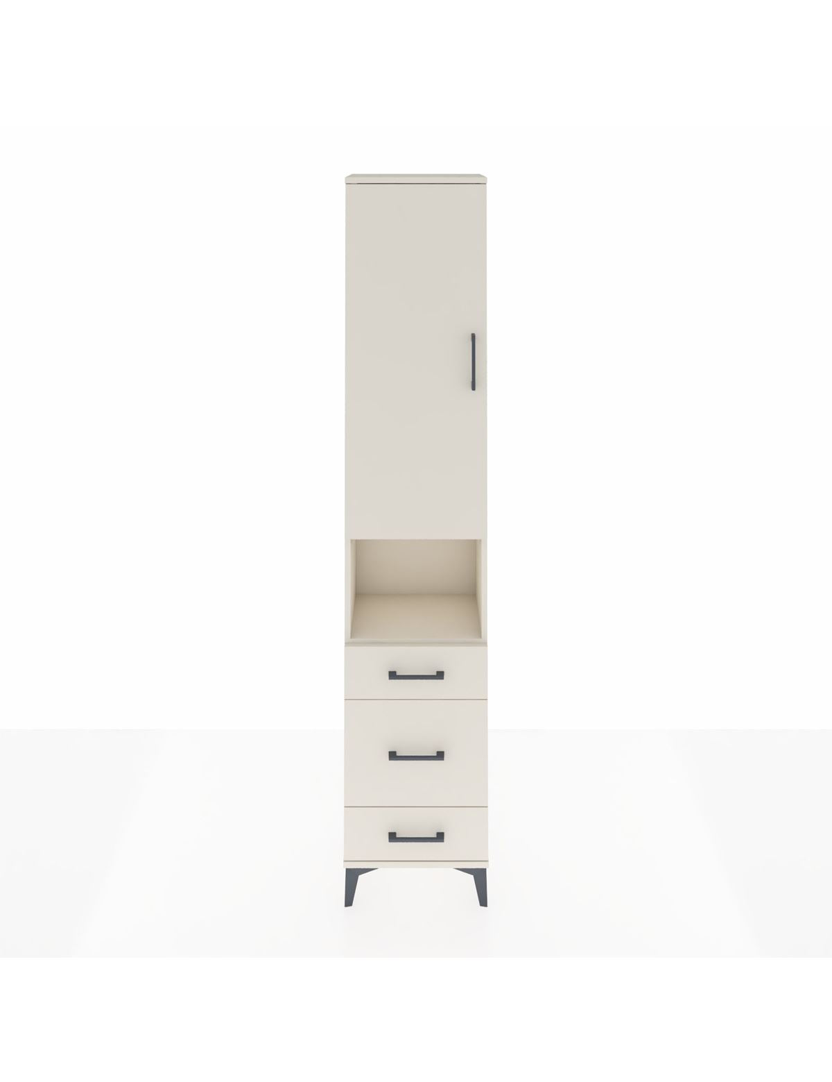 Arges Dolap 4 Raflı 3 Çekmeceli Tek Kapaklı 44x30x221 Aytaşı-Aytaşı