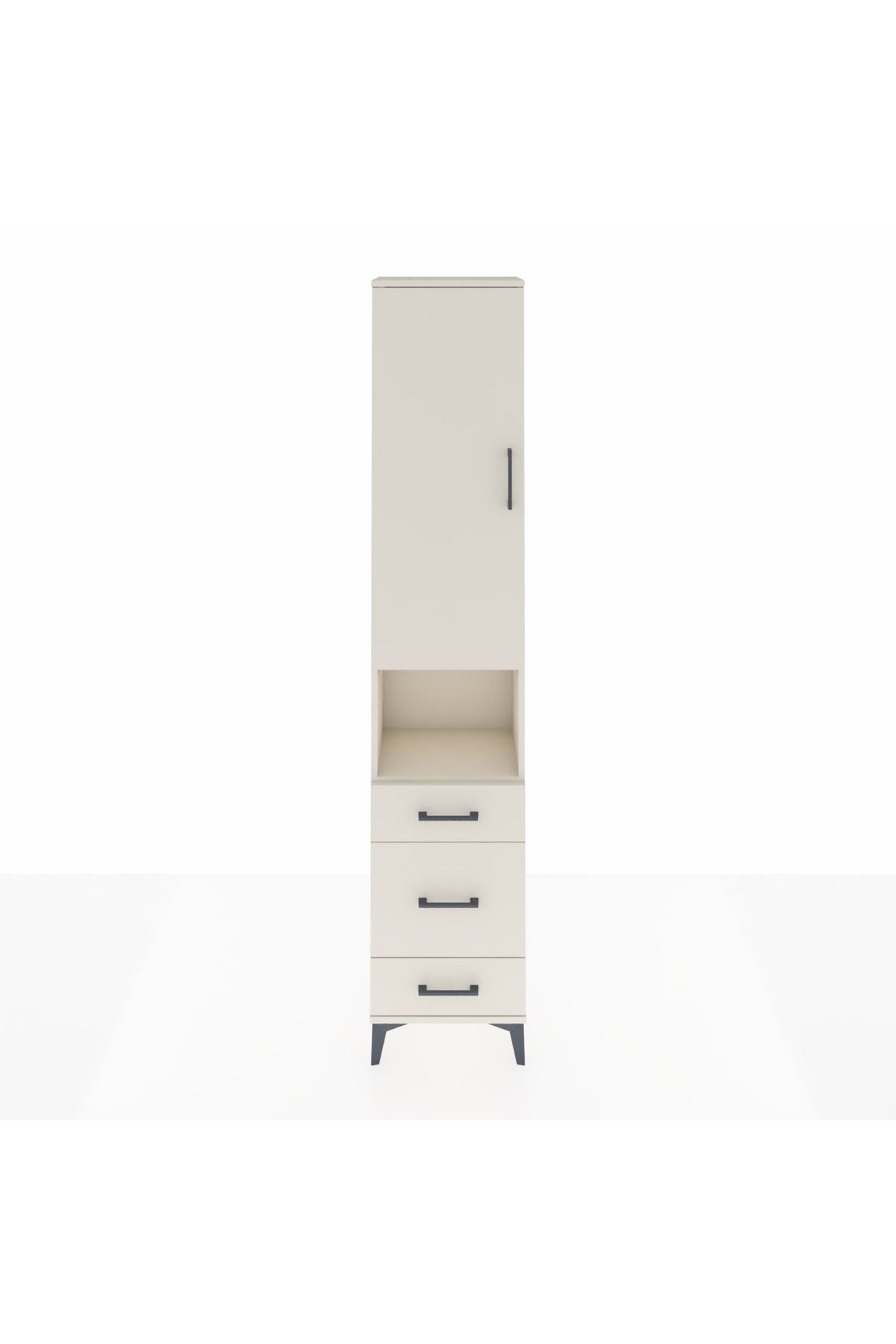 Arges Dolap 4 Raflı 3 Çekmeceli Tek Kapaklı 44x30x221 Aytaşı-Aytaşı